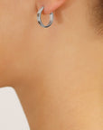 14k Gold Small Oval Flat Hoop Earrings