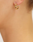 14k Gold Small Oval Flat Hoop Earrings