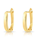 14K Yellow Gold Classic Huggie Hoop Earrings
