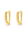 14K Yellow Gold Classic Huggie Hoop Earrings