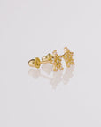 10k Yellow Gold Star Stud Earrings
