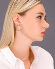 14k Yellow Gold Braided Round Hoop Earrings