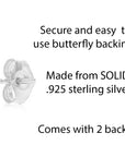 Plain Star Shape Stud Earrings in in Sterling Silver