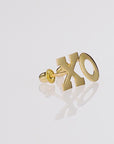 10k Yellow Gold XO Stud Earrings, Hugs and Kisses