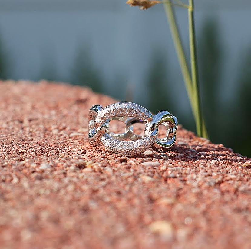 Sterling silver on sale cuban ring