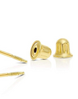 14k Gold Polished Love Knot Stud Earrings with Screwbackings, 7mm