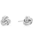 14k Gold Polished Love Knot Stud Earrings with Screwbackings, 7mm
