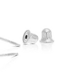 14k Gold Polished Love Knot Stud Earrings with Screwbackings, 7mm