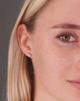 CZ Tiny Triangle Stud Earrings in Sterling Silver