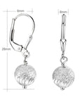 Dangle Ball Earrings, Custom Engraving in Sterling Silver