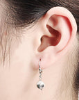 Dangle Ball Earrings, Custom Engraving in Sterling Silver