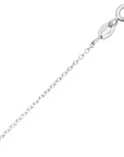 CZ Heart Charm Necklace in Sterling Silver