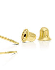 14k Solid Gold Screw Backings, Additional Full Pair Replacement