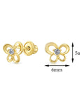 10k Yellow Gold Butterfly Stud Earrings