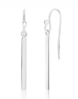 Rectangular Bar Dangle Earrings in Sterling Silver