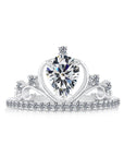 CZ Royal Princess Tiara Ring in Sterling Silver