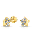 10k Yellow Gold Tiny Star Stud Earrings