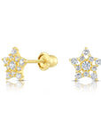 10k Yellow Gold Star Stud Earrings