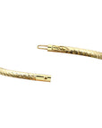 14k Yellow Gold Tornado Diamond Cut Flexible Bangle