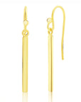Rectangular Bar Dangle Earrings in Sterling Silver