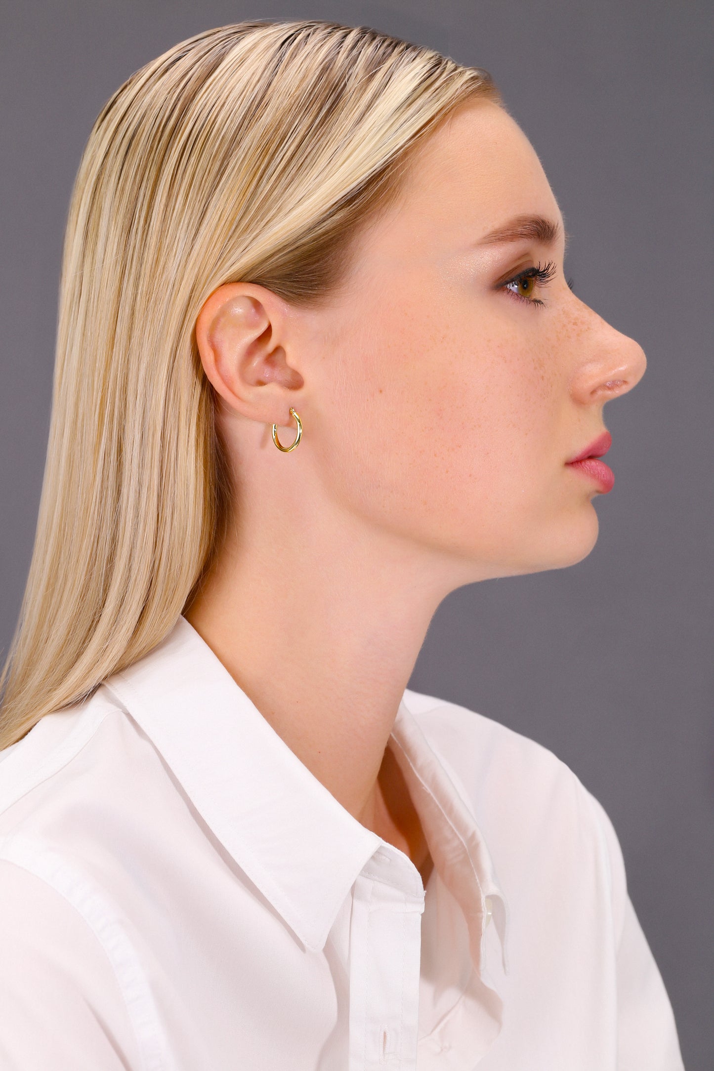 Sterling Silver Classic Hoop Earrings, 18mm