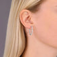 14k White Gold Diamond Hoop Earrings, 0.65 carats