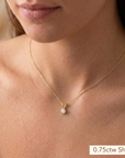 14K Yellow Gold Lab Diamond Solitaire Pendant Necklace