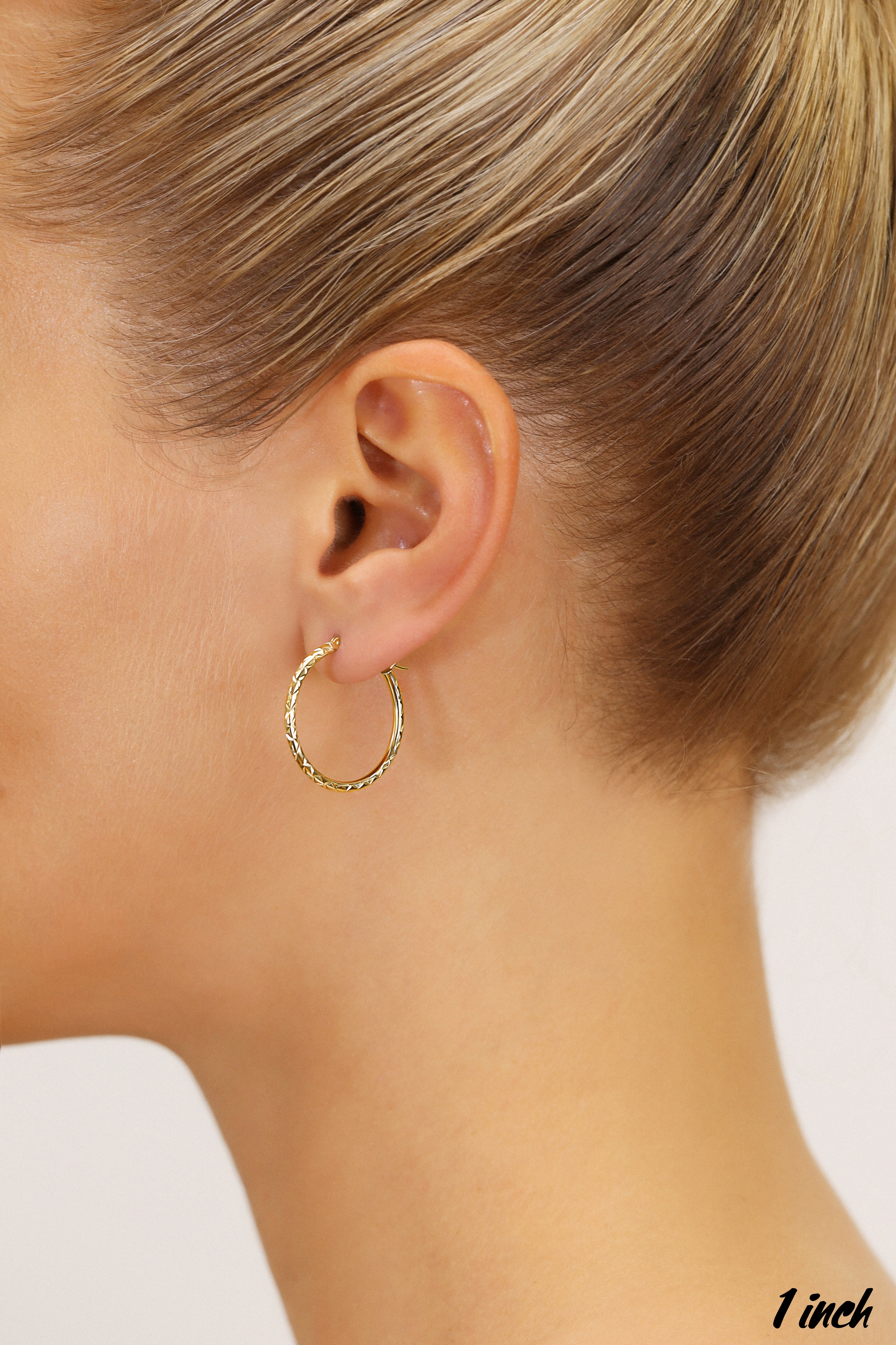 ピアス LESS IS MORE 14k gold cut one touch earrings Amazon.com: Al&Tiffy Gold Hoop Earrings 14K Gold Earrings