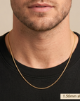14K Gold Plated Italian Franco Chains, Solid Sterling Silver, With Lobster Lock