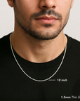 Sterling Silver Italian Rope Chains With Strong Lobster Lock