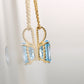 14k Yellow Gold Topaz Necklace, Brilliant Sky Blue 6 Carat Oval Shaped Topaz Gemstone Pendant