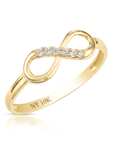 10K Yellow Gold Dainty Infinity Ring