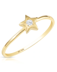 10K Yellow Gold Dainty Star Ring