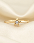 10K Yellow Gold Dainty Star Ring