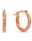 14k Gold Tornado Diamond-Cut Hoop Earrings, 13mm