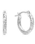 14k Gold Tornado Diamond-Cut Hoop Earrings, 13mm