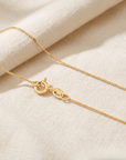 14K Yellow Gold Box Chain Necklace