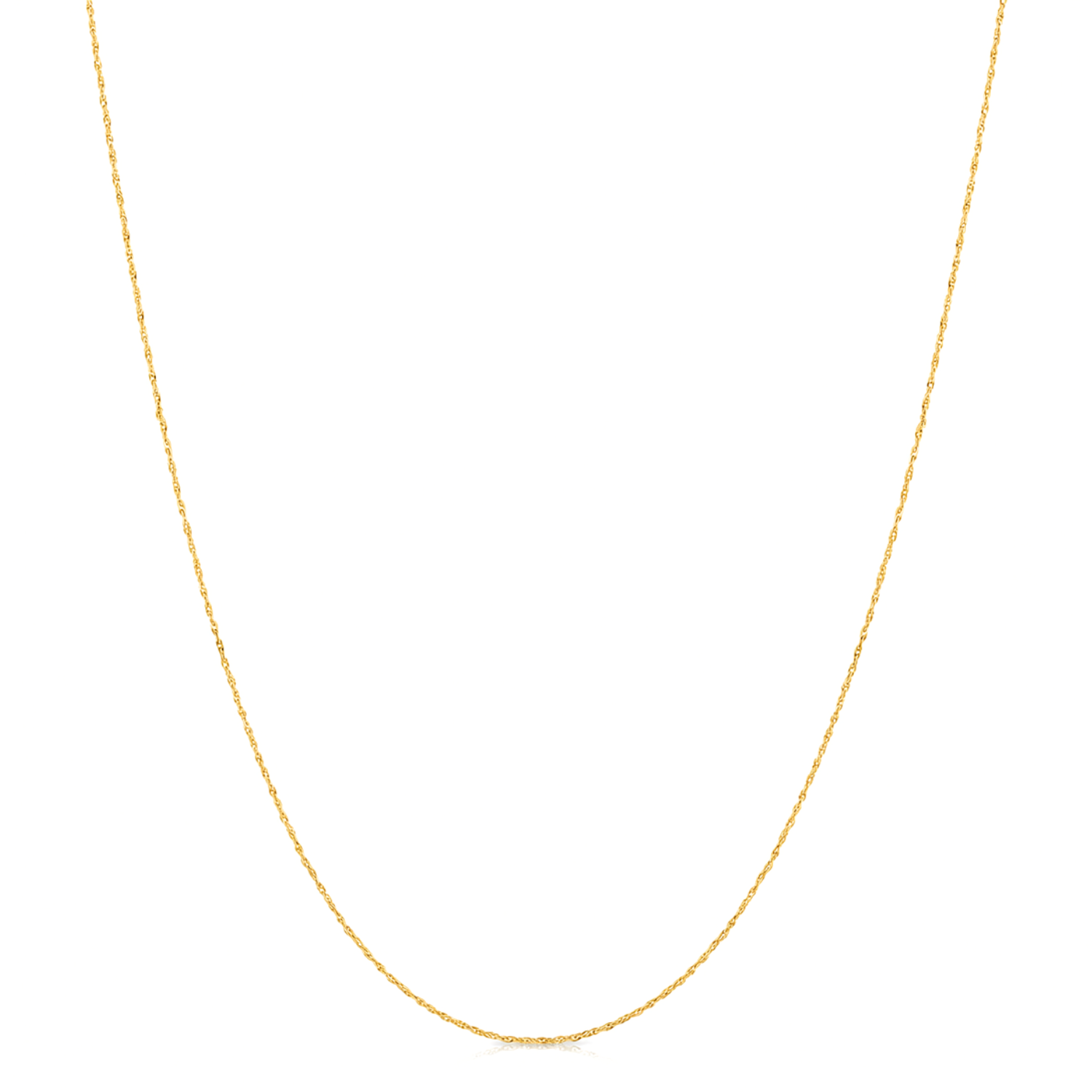 14K Yellow Gold Diamond-Cut Singapore Chain Necklace