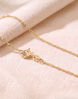 14K Yellow Gold Diamond-Cut Singapore Chain Necklace
