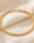14K Gold Plated Italian Ice Chain Bracelet, Solid Sterling Silver, 5mm Thick