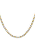Sterling Silver Two-Tone Diamond-Cut Ice Chain Necklace, Pyramid Design