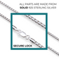 Sterling Silver Italian Box Chains, Unique Diamond-cut Engravings, Solid 925 Pure Silver with Strong Lobster Lock