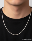 Italian Franco Chains Made In Solid 925 Sterling Silver, With Secure Lobster Lock