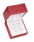 Bundle Set of 3! 14k White Gold Classic Solitaire Stud Earrings, Pushback (Unisex)