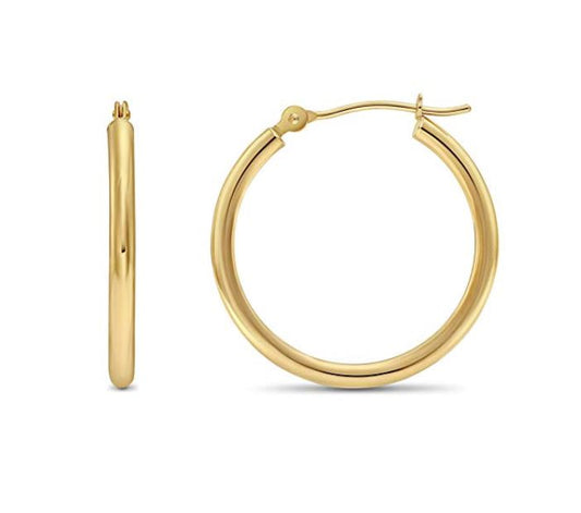 Single Replacement 14k Yellow Gold Classic Hoop Earrings, 2mm