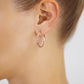 10K Rose Gold Classic Round Hoop Earrings, All Sizes Available