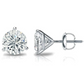 14K Solid White Gold 3 CTW Certified Lab Diamond Stud Earrings in Secure Martini Set with Screwback