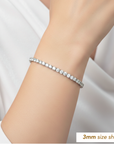 Sterling Silver Simulated Diamond Tennis Bracelet