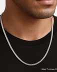 Italian Franco Chains Made In Solid 925 Sterling Silver, With Secure Lobster Lock