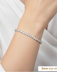 Sterling Silver Simulated Diamond Tennis Bracelet